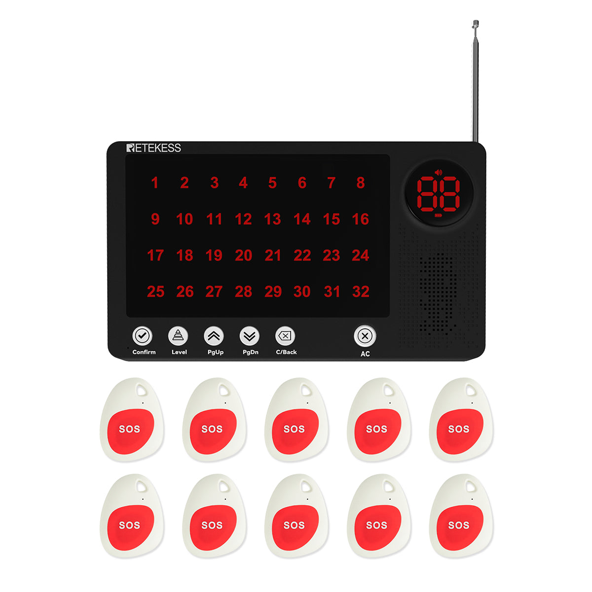 Retekess TH108 介護用呼び出しベル ナースコールシステム IP67 防水