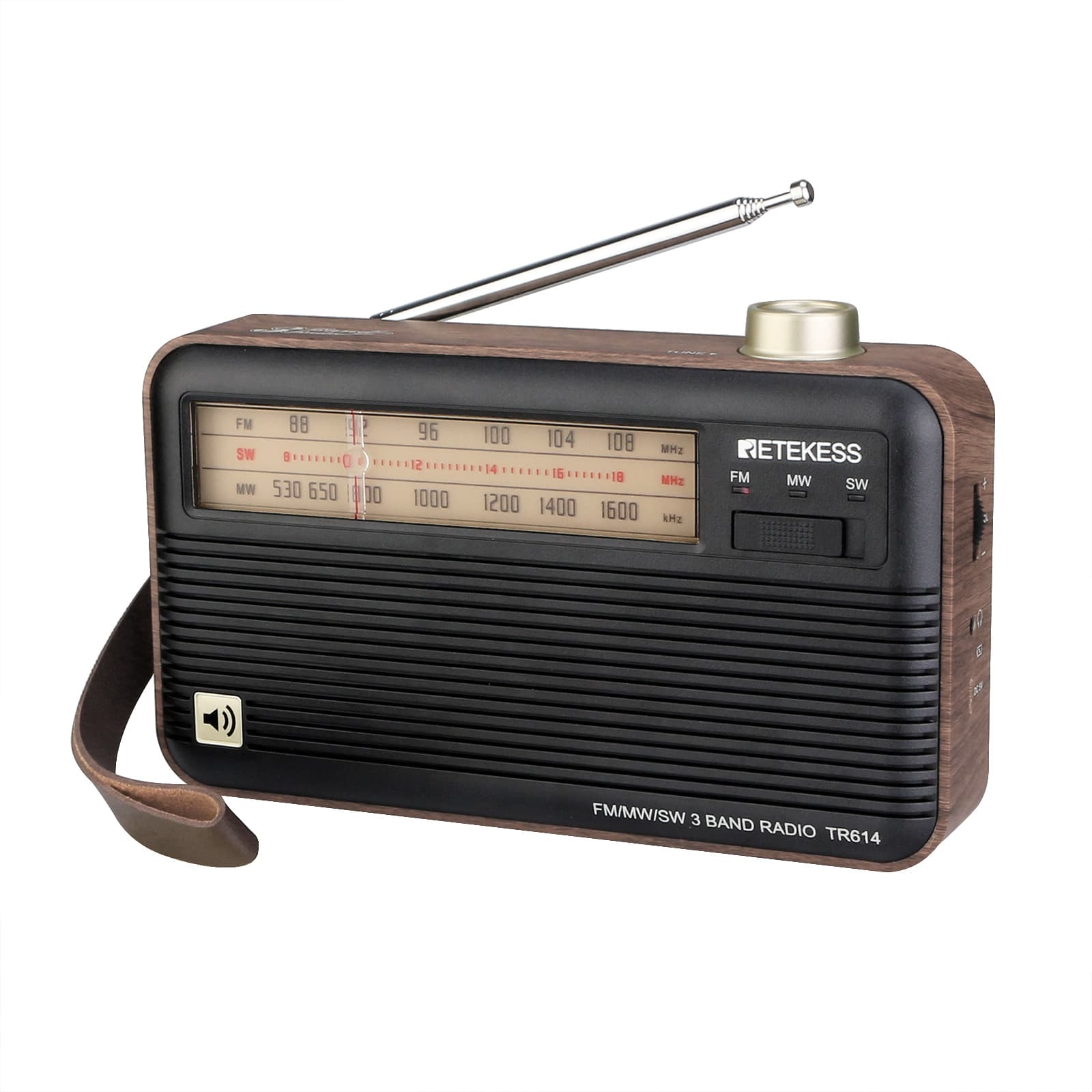 携帯ラジオ AM FM 単三電池2本 レトロ - 4
