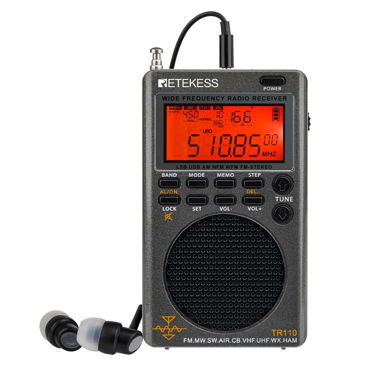 Retekess TR110ラジオ、BCLラジオ、アマチュア無線愛好家向け