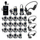 Retekess TT042 骨伝導ヘッドフォン受信機 骨伝導ヘッドフォン付き補聴器  ピックアップ増幅 カスタマイズ可能なリスニング フル充電で最大8時間 操作簡単 無線ガイドシステム 無線通信システム 工場見学 会社説明会 同時通訳（機器自体に翻訳機能なし） 博物館 旅行