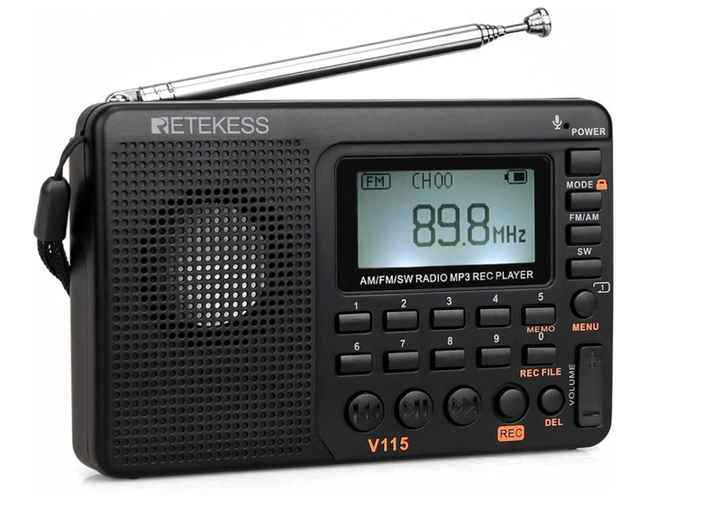 RetekessV115短波MP3プレーヤーを備えたポータブルAM FM SWラジオ 携帯