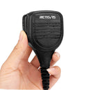 Retevis RS-112 防水スピーカーマイク IP54 汎用2ピンショルダー型スピーカーマイク（レテビス、 TYT、 バオフェン製トランシーバー用）