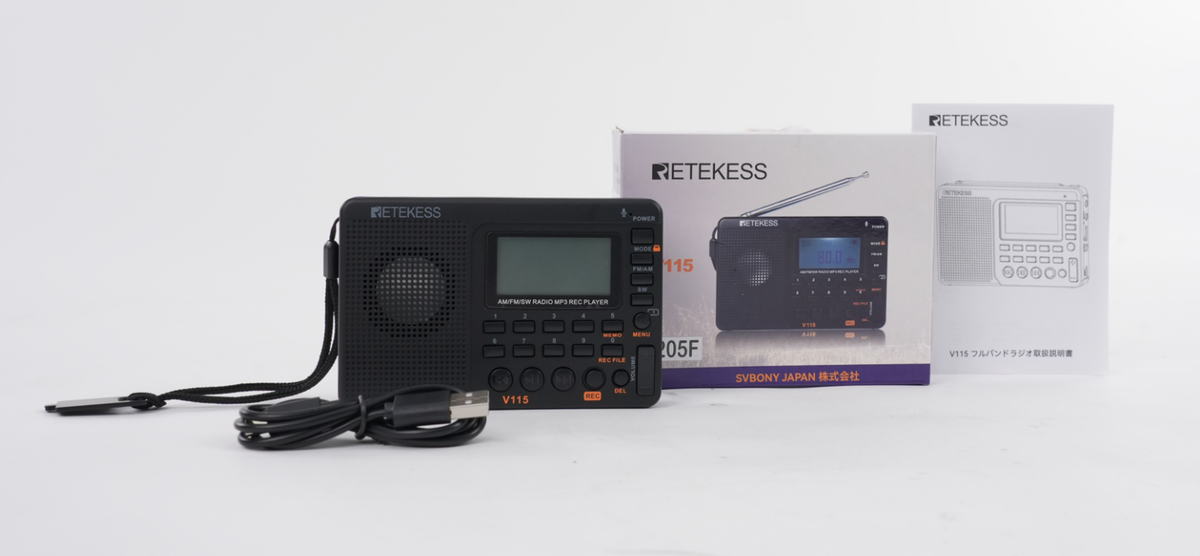 RetekessV115短波MP3プレーヤーを備えたポータブルAM FM SWラジオ 携帯