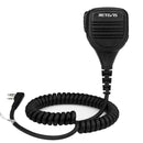 Retevis RS-112 防水スピーカーマイク IP54 汎用2ピンショルダー型スピーカーマイク（レテビス、 TYT、 バオフェン製トランシーバー用）