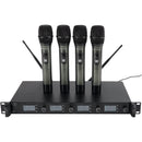 Retekess TC104 UHF無線マルチメディアマイクシステム Bluetooth＆MP3プレーヤーをサポート 4チャンネル ハンドヘルド メタルマイク パーティー 教会イベント 結婚式のスピーチ用