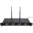 Retekess TC104 UHF無線マルチメディアマイクシステム Bluetooth＆MP3プレーヤーをサポート 4チャンネル ハンドヘルド メタルマイク パーティー 教会イベント 結婚式のスピーチ用