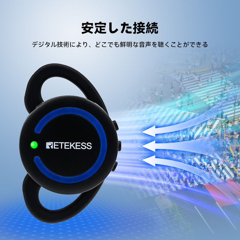 Retekess TT126R ワイヤレスガイドシステム 多方向通信耳掛け型 受信機 超長距離 工場見学 美術館案内 無線ガイドシステム