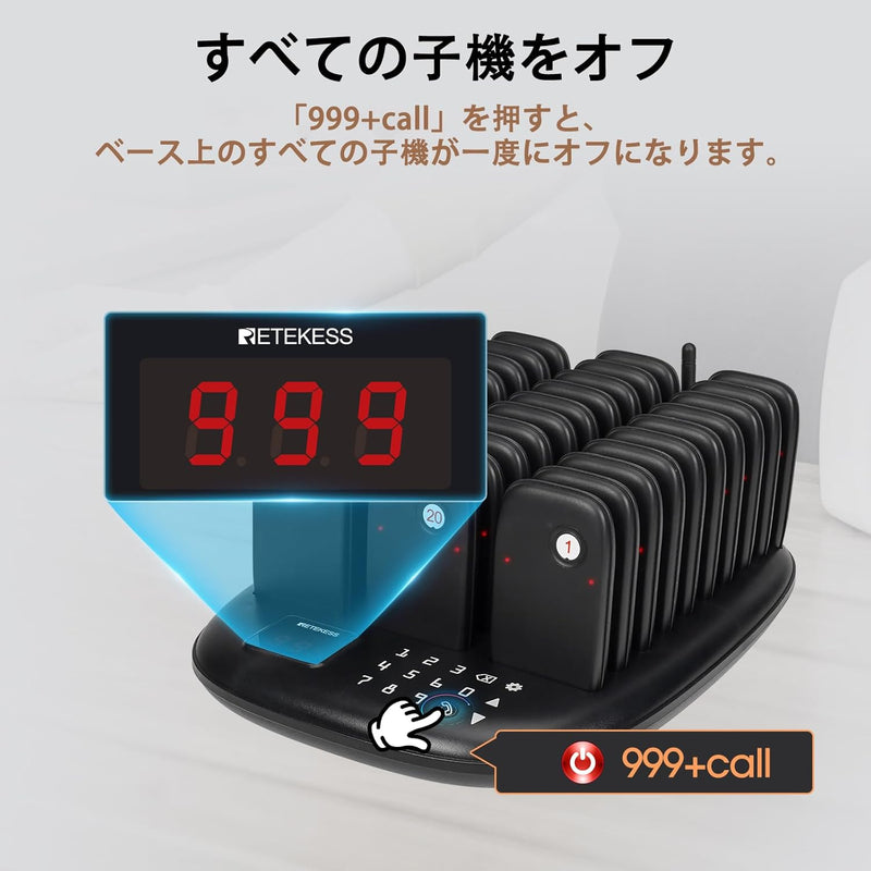 RetekessTD175P呼び出しベル 受信機（子機）30台セット呼び出し機