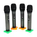 Retekess TC104 UHF無線マルチメディアマイクシステム Bluetooth＆MP3プレーヤーをサポート 4チャンネル ハンドヘルド メタルマイク パーティー 教会イベント 結婚式のスピーチ用