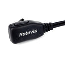 Retevis EAM101 1ピンPTTマイク隠しエアアコースティックチューブイヤホン 汎用アクセサリー ブラック