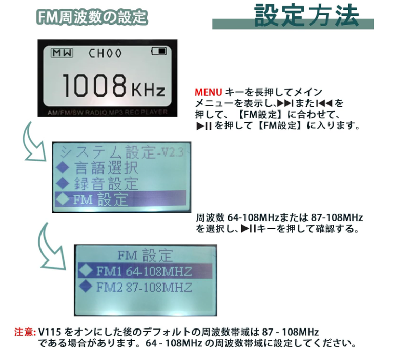 RetekessV115短波MP3プレーヤーを備えたポータブルAM FM SWラジオ 携帯