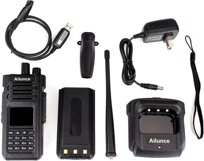 Retevis HD1 DMR 無線機 UVデュアルセグメント 10W Type-C 3200mAh Type-C LCDディスプレイ 数字全键盘 3000チャンネル デジタルフルキーボード