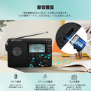 Retekess V115【最適化版】 小型短波ラジオ AM/FM/SW DSPラジオ REC録音機能 手動選局／ATS自動選局 スリープタイマー 多機能ポータブルラジオ 多様な音楽再生設定 日本語対応 USB-C充電式 64GB SDカードをサポート BASS重低音 日本語楽曲表示 高感度防災 贈り物 プレゼント お年寄り