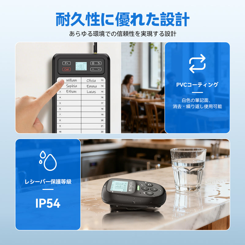 806 ワイヤレス呼び出しシステム RETEKESS TD037呼び出し システムは、最大99台の受信機をサポートする