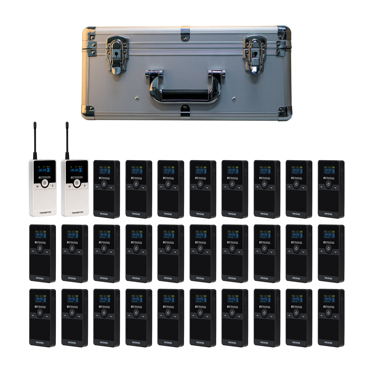 2-Retekess TT116 ツアーガイドシステム 取り外し可能な充電式 