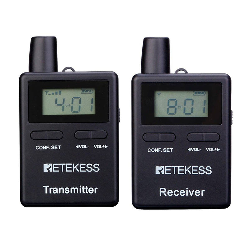 Retekess TT109 ツアーガイドシステム 2.4GHz 一方向送信機および受信機 観光 工場見学 会議の翻訳 教育 トレーニング 博物館