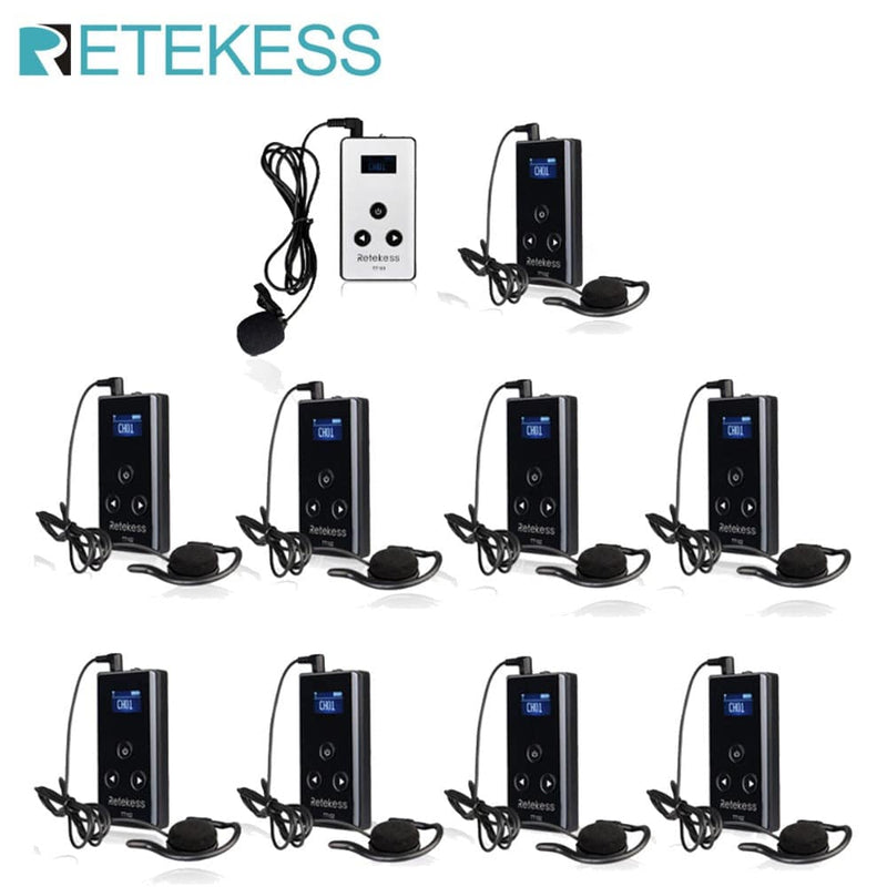 Retekess TT101 ワイヤレスツアーガイドシステム  発信機と受信機 観光 工場見学 会議の翻訳 教育 トレーニング 博物館