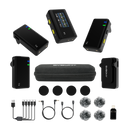 SVMic D4 ピンマイク ワイヤレス 【2026新型ピンマイク】4人同時使用 瞬時接続 磁気吸着対応LED指示灯付き ノイズ軽減 自動ペアリング ミュート 工場見学 会社説明会 同時通訳 博物館 教会翻訳ワイヤレスガイドシステム用