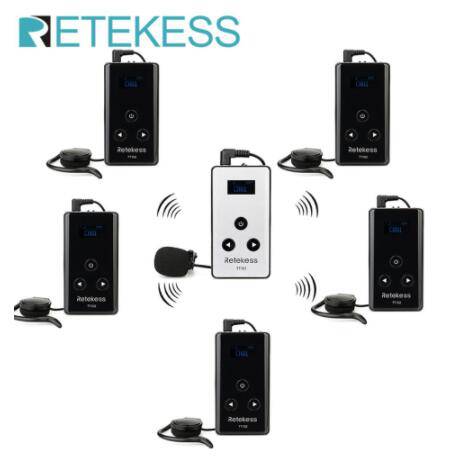 Retekess TT101 ワイヤレスツアーガイドシステム  発信機と受信機 観光 工場見学 会議の翻訳 教育 トレーニング 博物館