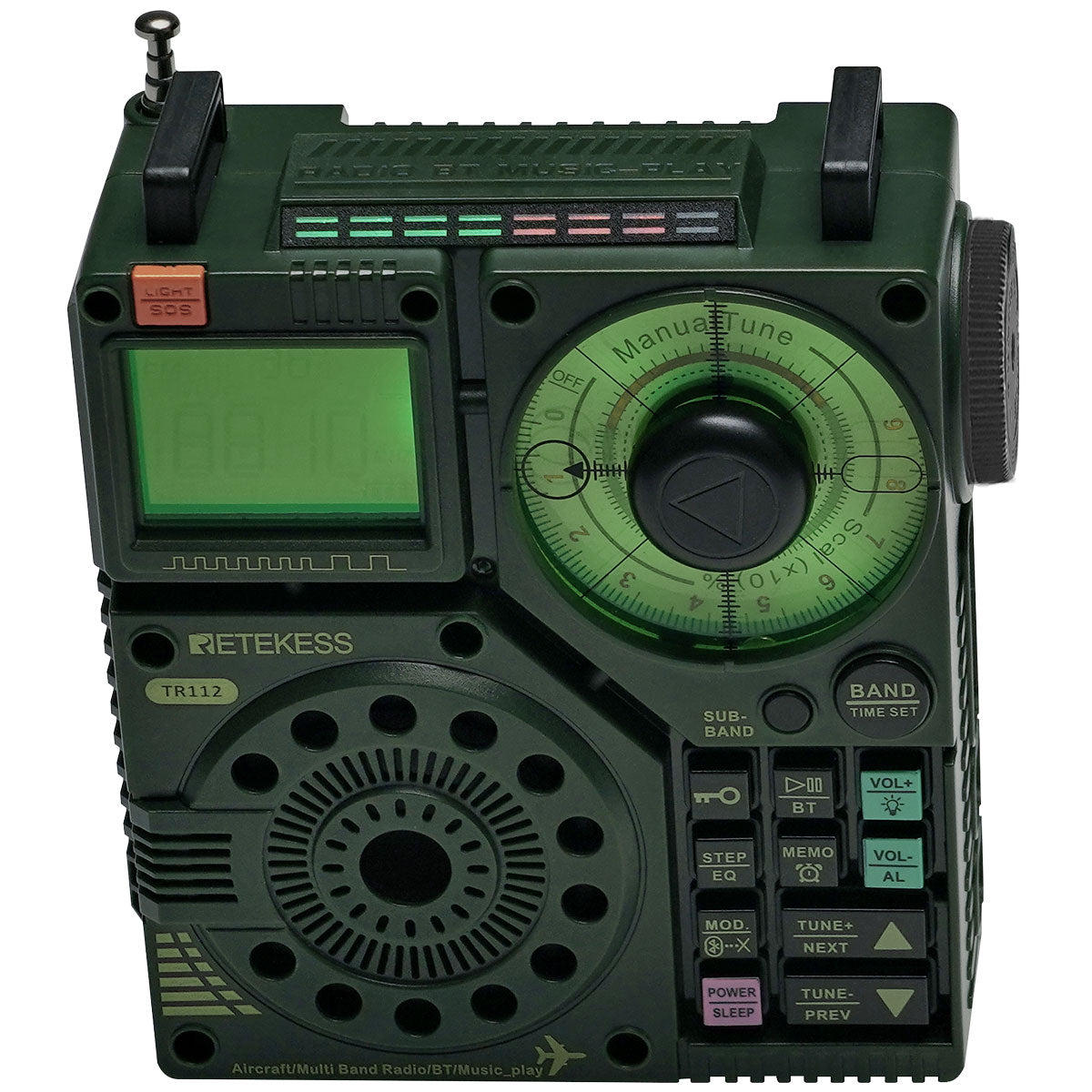 Retekess TR112ラジオ ポータブルラジオ アマチュア無線 vhf 短波ラジオ 充電式 懐中電灯 Bluetooth SOSアラーム ...