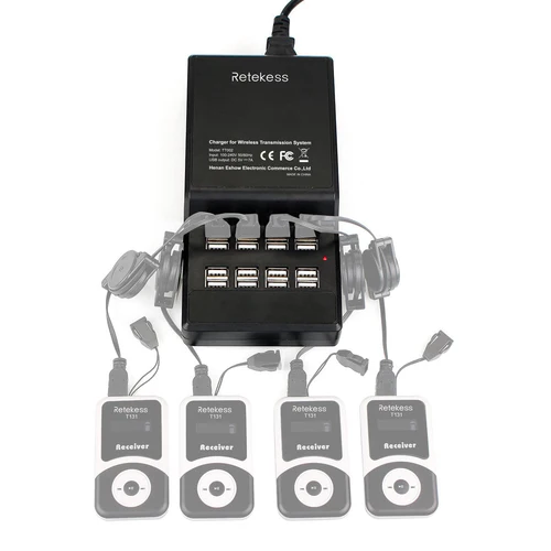 1-Retekess TT106 ワイヤレスガイドシステム 耳掛け式ツアーガイドシステム イヤーフック ミニ受信機 自動ペアリング 操作簡単 ボタン1つで1機能   工場見学 会社説明会 同時通訳 博物館 教会翻訳-最新モデル
