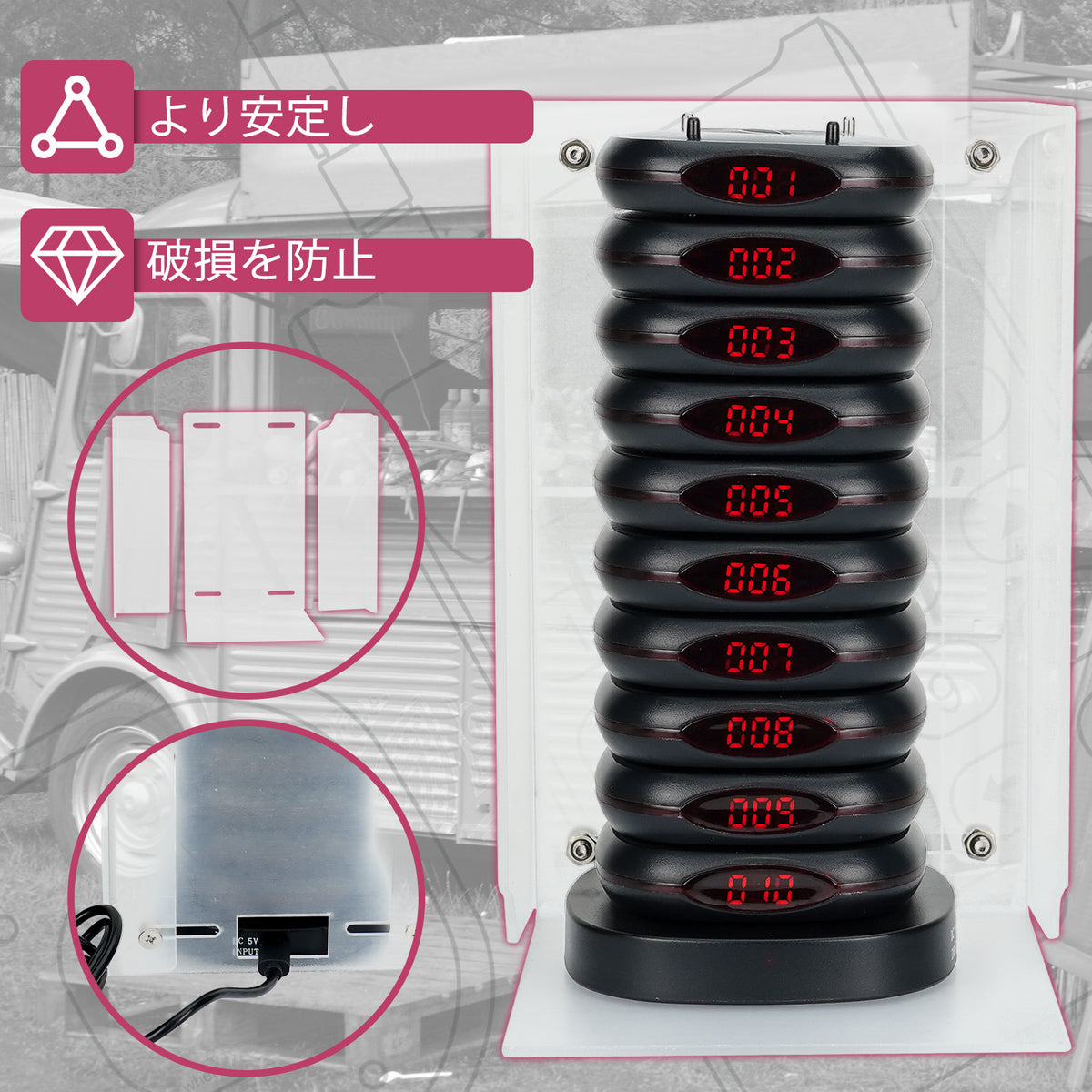 Retekess TD161長距離ポケットベルシステム お客様呼び出しベル