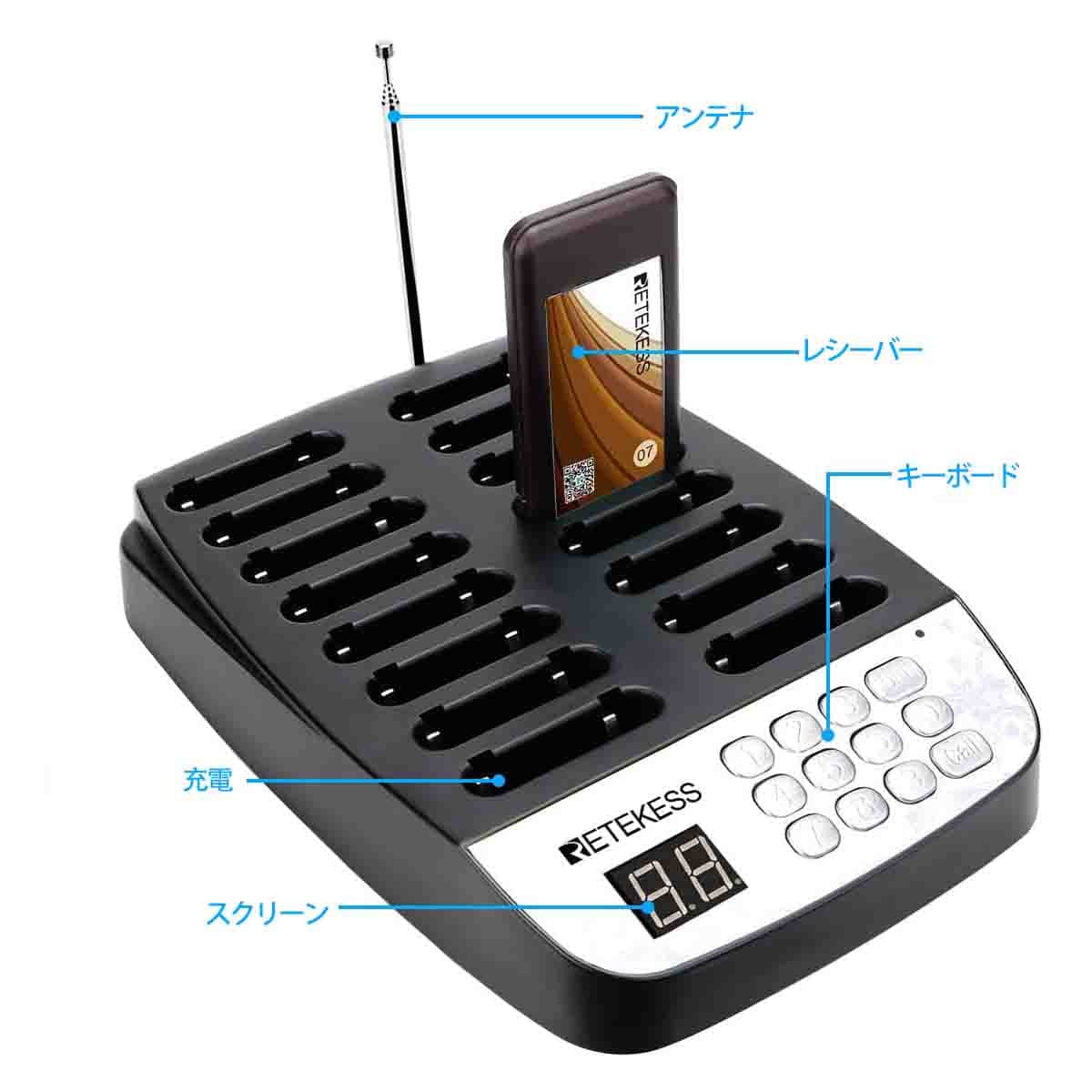RETEKESS ワイヤレス呼び出しベル Retekess TD112ワイヤレス腕時計型受信機とTD036 二つキー