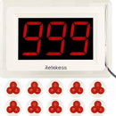 Retekess T114 スタッフ呼び出しベル ワイヤレスコーリングベシステム 　ベル10個セット - フードコート用呼び出しシステム 呼び出しチャイム