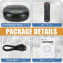 Retekess TR634 ポータブルラジカセCDプレーヤー  Bluetooth Radio FM ステレオラジカセ  リモコン LCDディスプレイ 高齢者向け