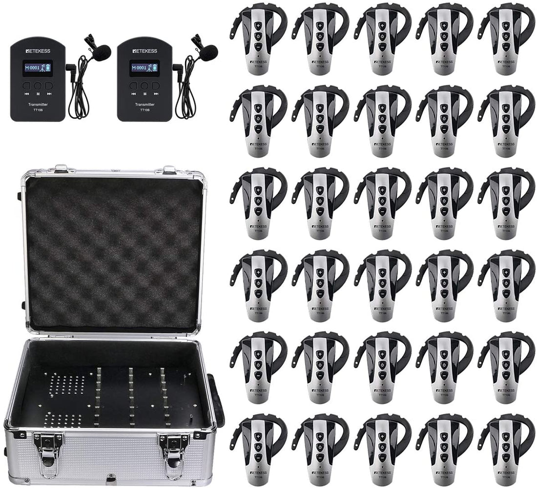 受信機×10個セット TIVDIO T-113用 Retekess TT106 無線ガイドシステム ツアーガイドシステム イヤー