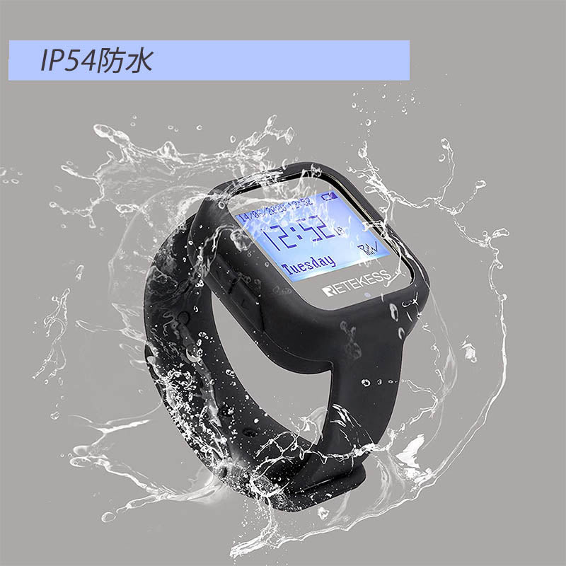 Retekess TD106 ワイヤレス呼び出しベル 腕時計型受信機 腕時計型レシーバー 工場 飲食店 介護用 業務用