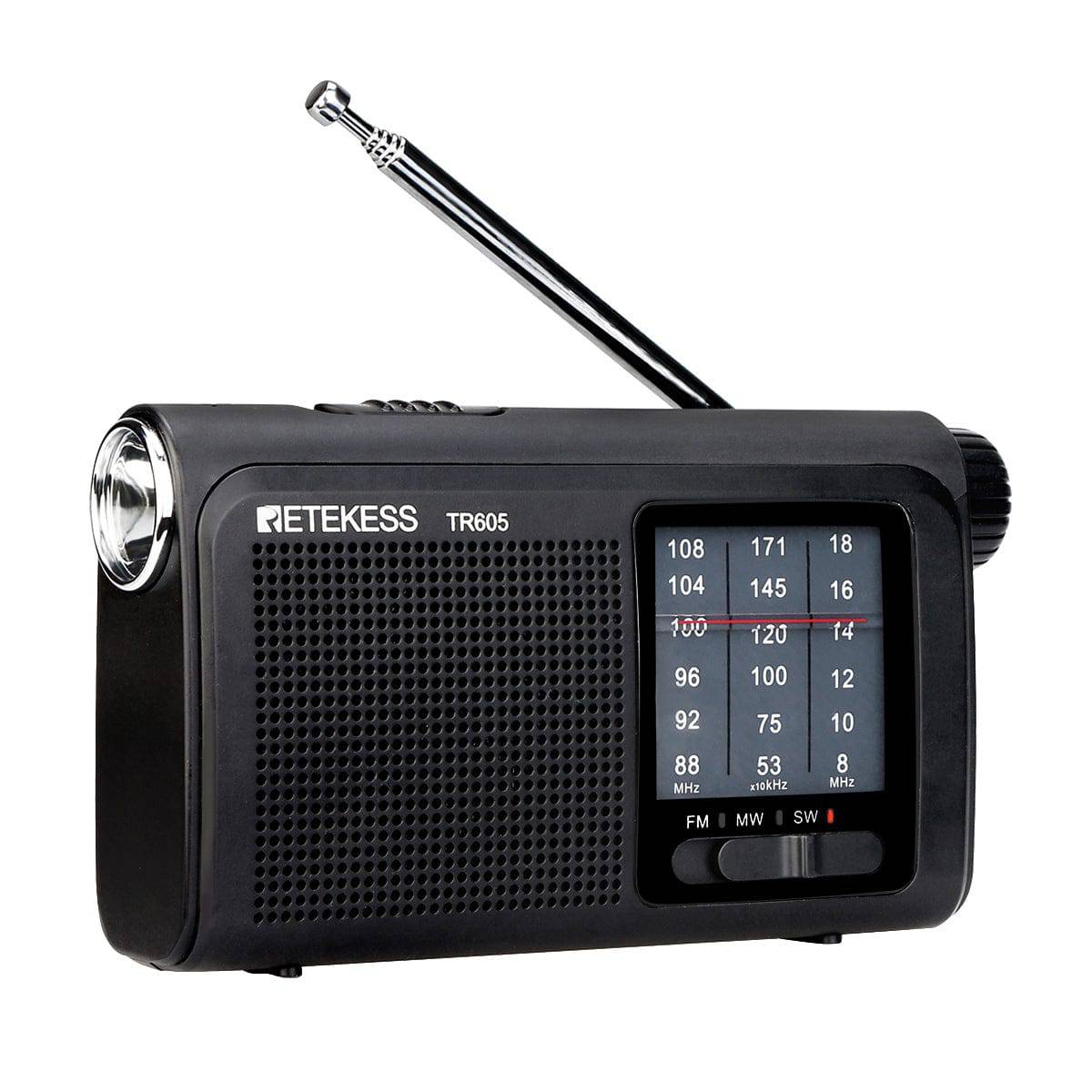 RetekessTR605ポータブルラジオ 充電式ライト・ラジオ LEDラジオ 多 