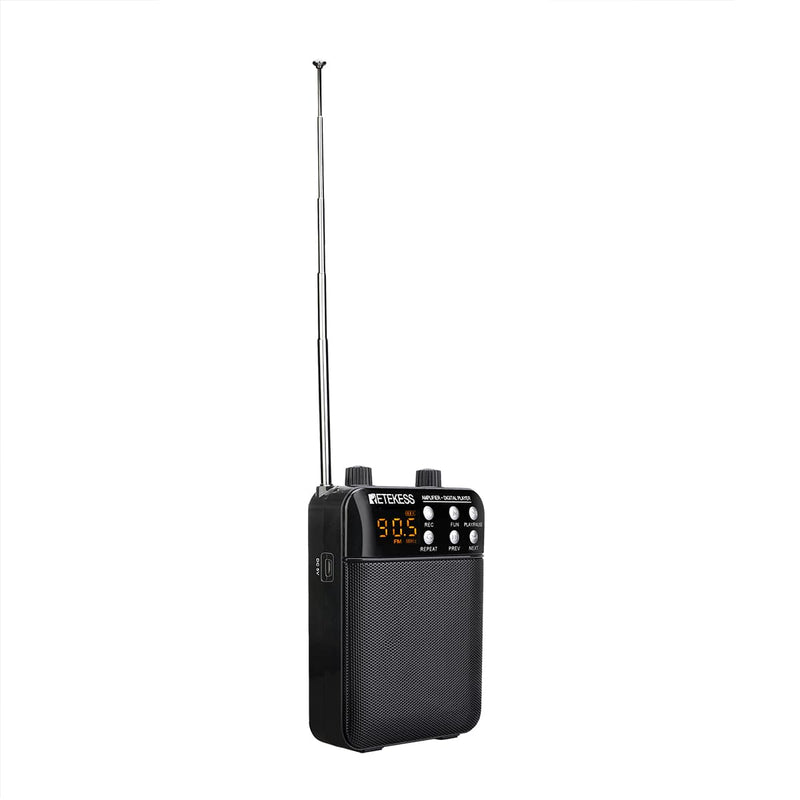 RetekessTR619 拡声器 スピーカー  FMラジオ付き音声増幅器マイク（通常版）イベント/講演/集会/学校行事/観光ガイドなどに最適