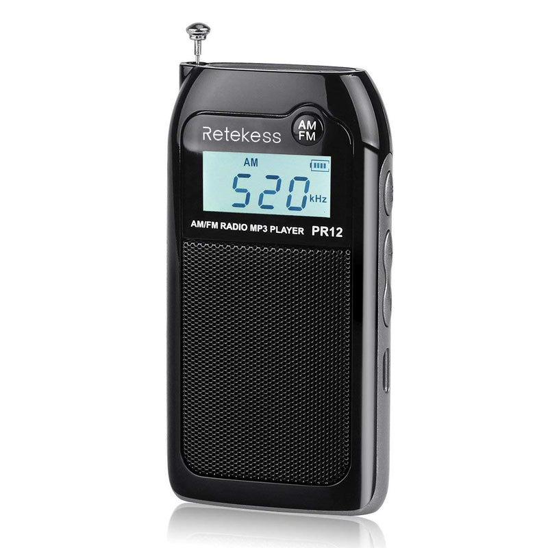 Retekess-PR12FMラジオ、dsp ラジオ、携帯ラジオ、USB、Tfカードをサポート、mp3プレーヤー、小型ポータブル高齢者向けラジオ